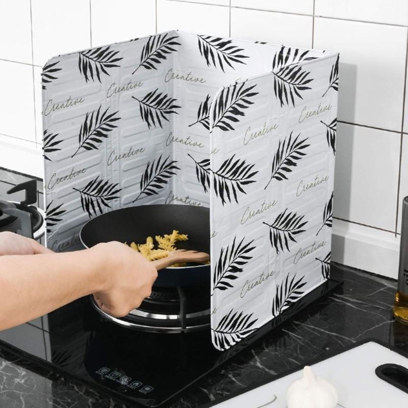 Reliable Oil Barrier Grease Protector Aluminum Foils Material Oil Blocker Oil Deflector Cooking Tool Perfect for Kitchen
