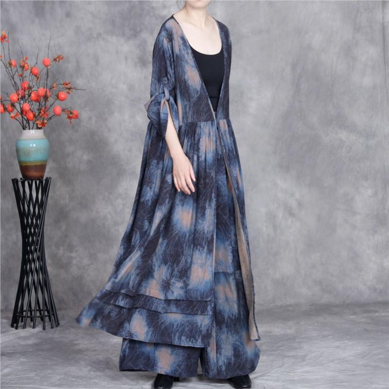 Johnature Vintage Women Spring Two-piece Set High Quality Cloths Sets