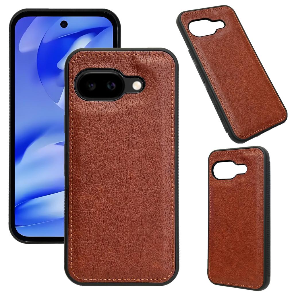 For Google Pixel 9a Case Calf Texture PU Leather Anti Fingerprint Back Phone Cover