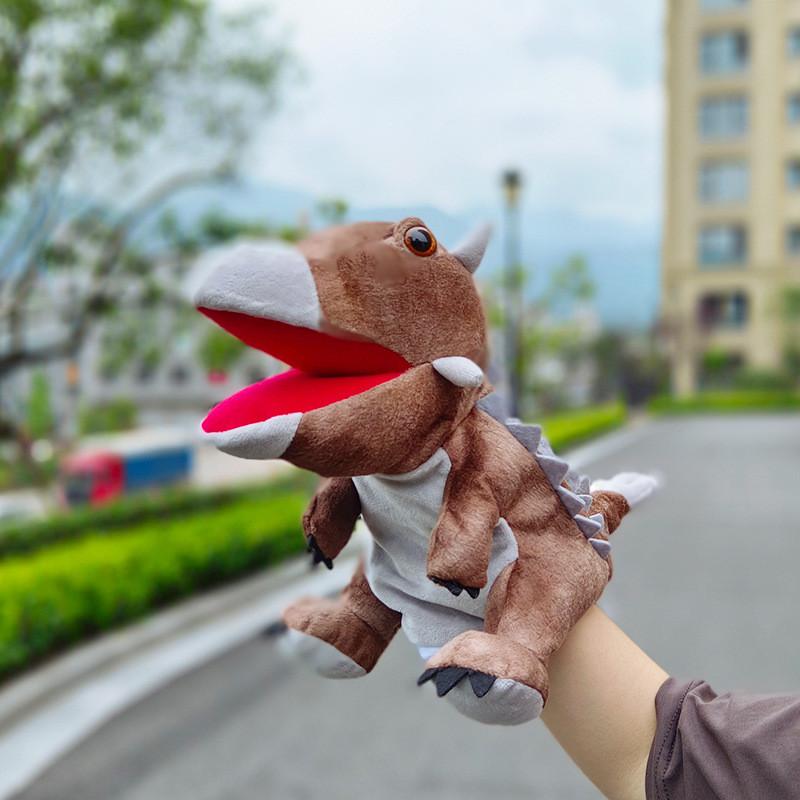 Pp Cotton Filled Dinosaur Plush Hand Puppet For Kids Play