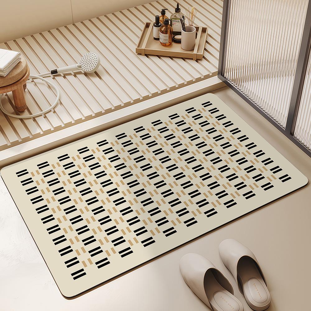 Diatom Mud Bathroom Mat: Absorbent, Anti-Slip, Wear-Resistant, Easy-Clean Floor Mat for Home Use