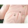 Winter Cartoon Rabbit Long Sleeved Baby Girl Coat Pink Thick Warm Children's