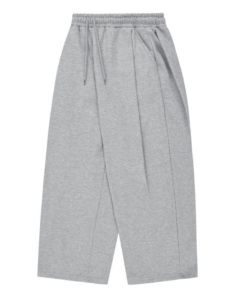 S'EST Side Double Pleat Wide Fit Training Sweatpants - Gray