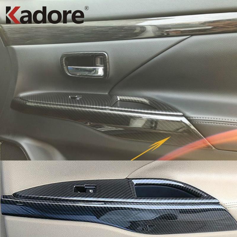 For Mitsubishi Outlander 2013- Matte Car Inner Door Armrest Handle Cover Trim Window Lift Switch Button Panel Accessories