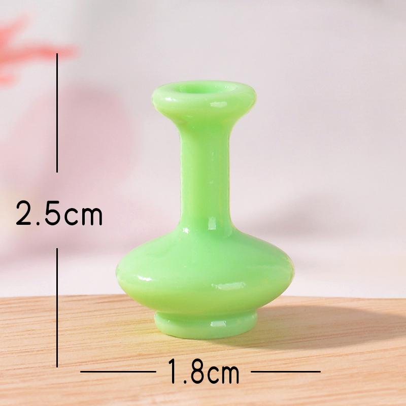 8Pcs Mini Colorful Vase Bottles/Pots Handmade Dollhouse Miniatures Vase Doll House Decora Kitchen Ornament DIY Accessories