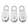 3 ks Jednoduchý kladkový blok 150 kg 330 libier Ložiskový U-tvarovaný 360-stupňová rotácia Nerezová kladka