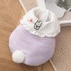 Nerve cat solid color Korean version pit strip rabbit lapel vest autumn and winter thickened warm cat clothes pet clothes