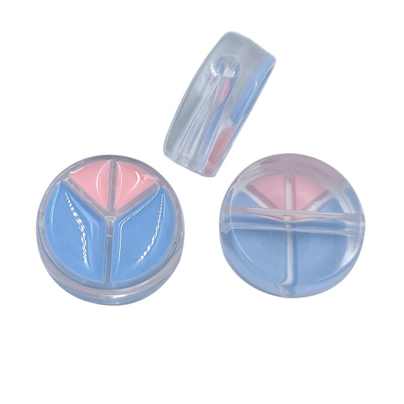 Transparent Creative Pendants for Jewelry Bracelet Making 3Pcs DIY Accessories Drop Oil Fashion Acrylic Peace Beads