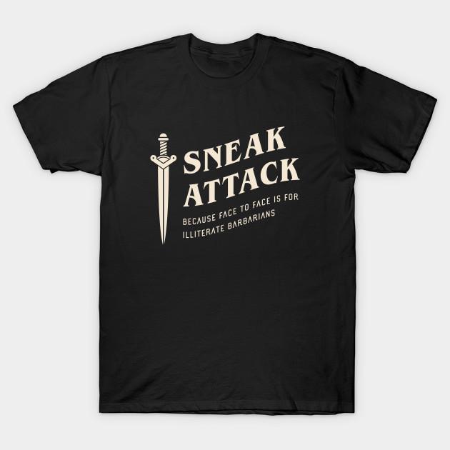 Men Black Print T-shirt Rogue Sneak Attack Funny Tabletop Rpg No-Cut Transfer Paper Print Cotton Tshirt XL чёрный