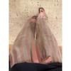 Women's Striped Wide-Leg Pants Elastic Waist Casual Trousers for Daily