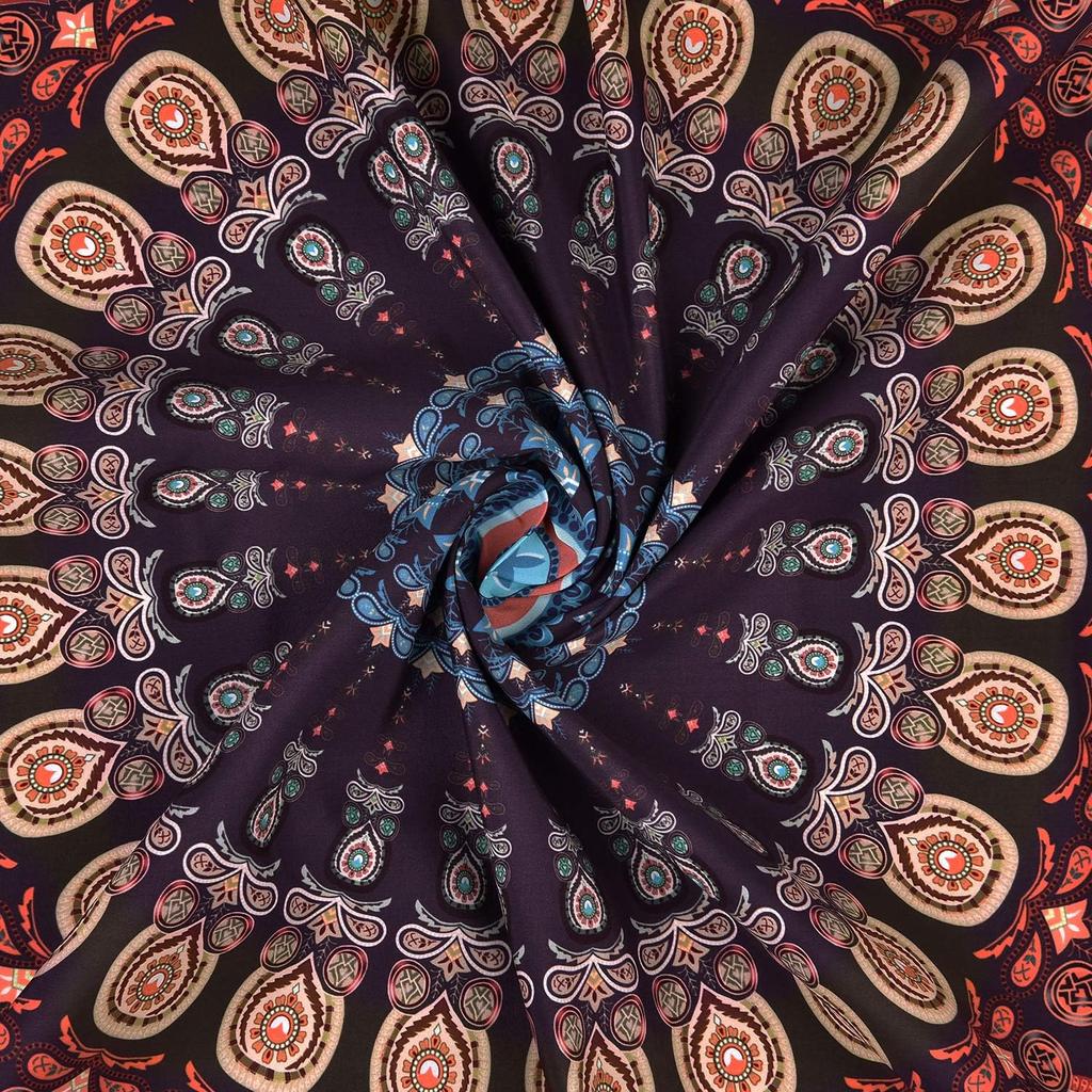 VIKAMA American Mandala Tapestry Hippie Wall Hanging Psychedelic Peacock Living Room Tea Room Wall Decoration Tapestry