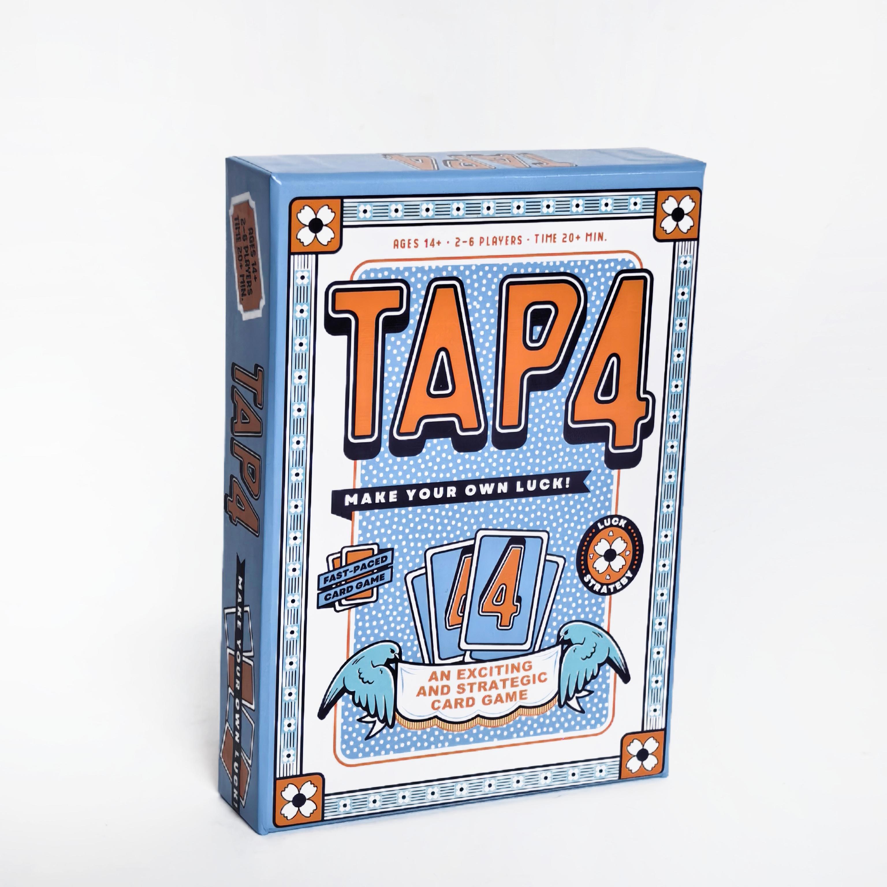 Brettspiel TAP4 für Partyabend, Festivalgeschenk, Lustige Gruppenspiele gray