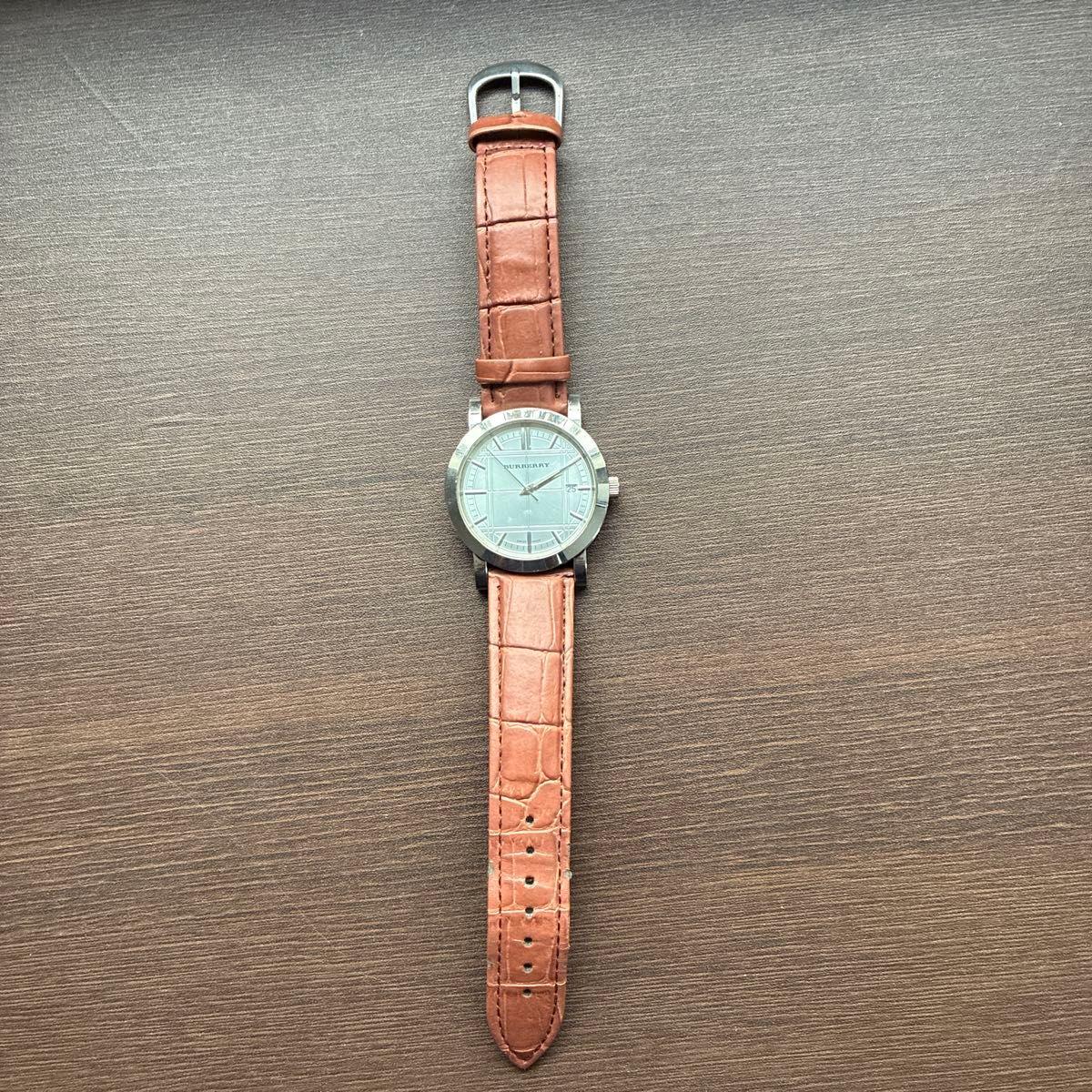 Used BURBERRY Watch Men s Brown Leather