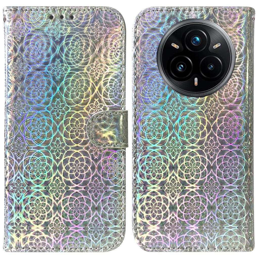 For Realme 14 Pro+ 5G Stand Case Dazzling Flower Leather Phone Cover