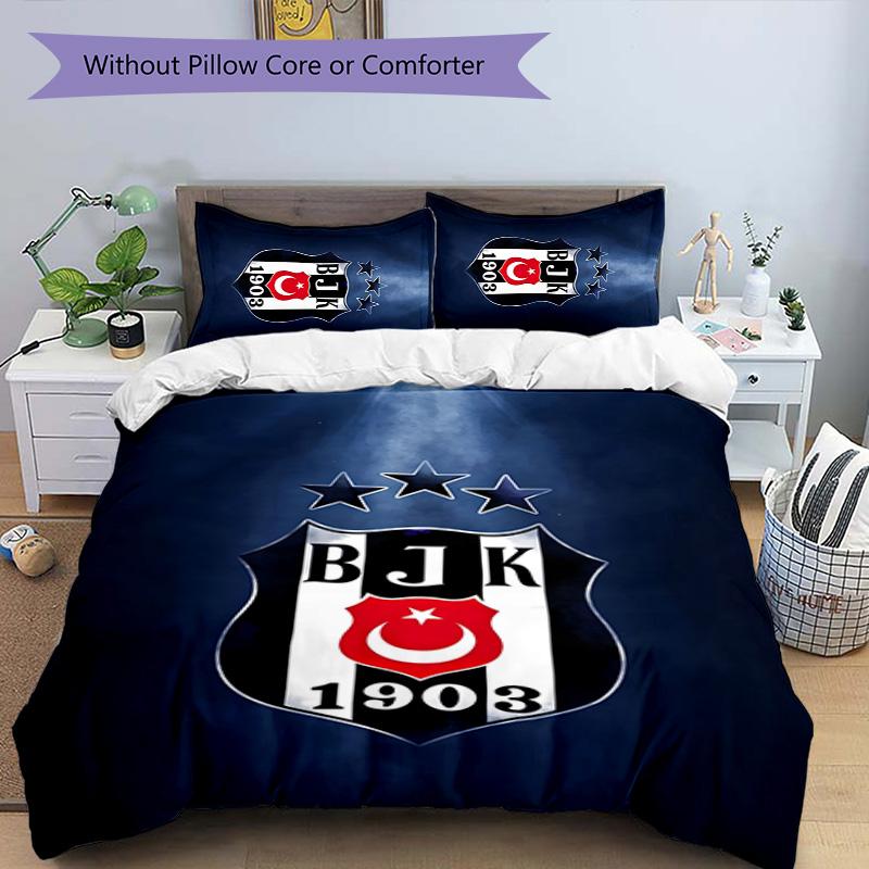 3-teiliges BJK Design Bettwäsche-Set - HD-bedruckte Bettwäsche mit 1 Bettbezug und 2 Kissenbezügen - Perfekt für die Dekoration zu Hause und im Studentenwohnheim