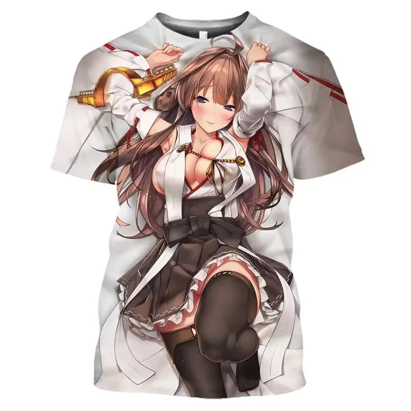 Men's Summer Fashion Casual Loose Plus Size Pattern Printed Sports O Neck Short Sleeved 3D T-shirt Top