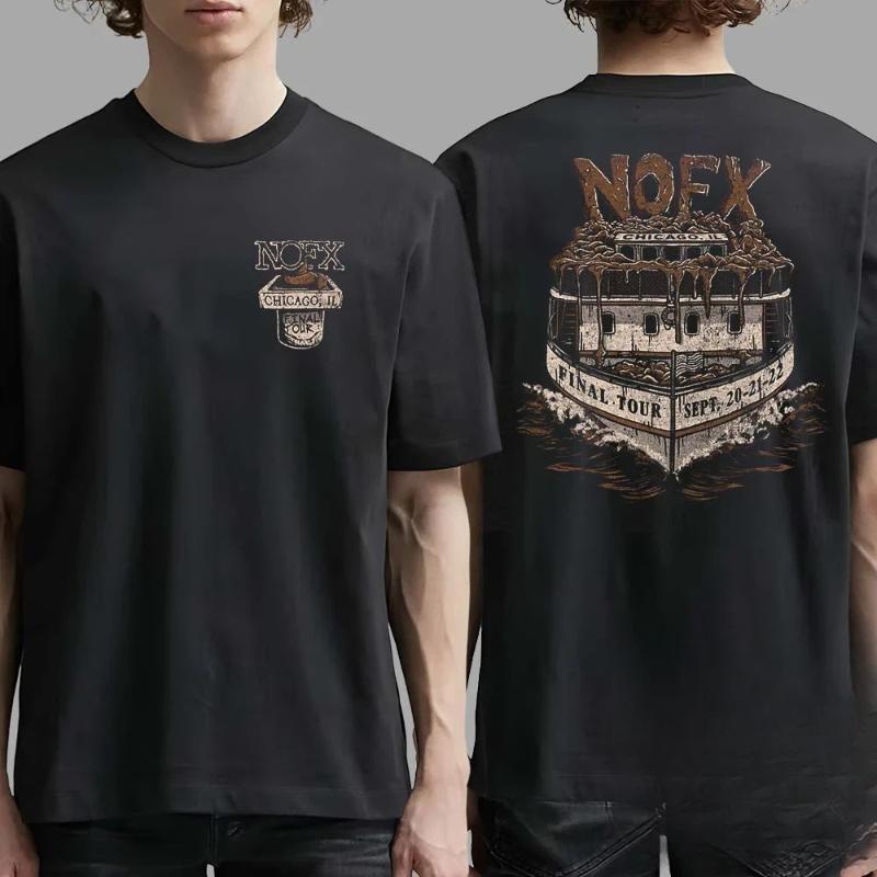 Männer Frauen Fans Essentials Kurzarm Tops Mode Marke Sommer Lässig Täglich T-Shirt NOFX Rockband Grafik Baumwoll-T-Shirt Unisex