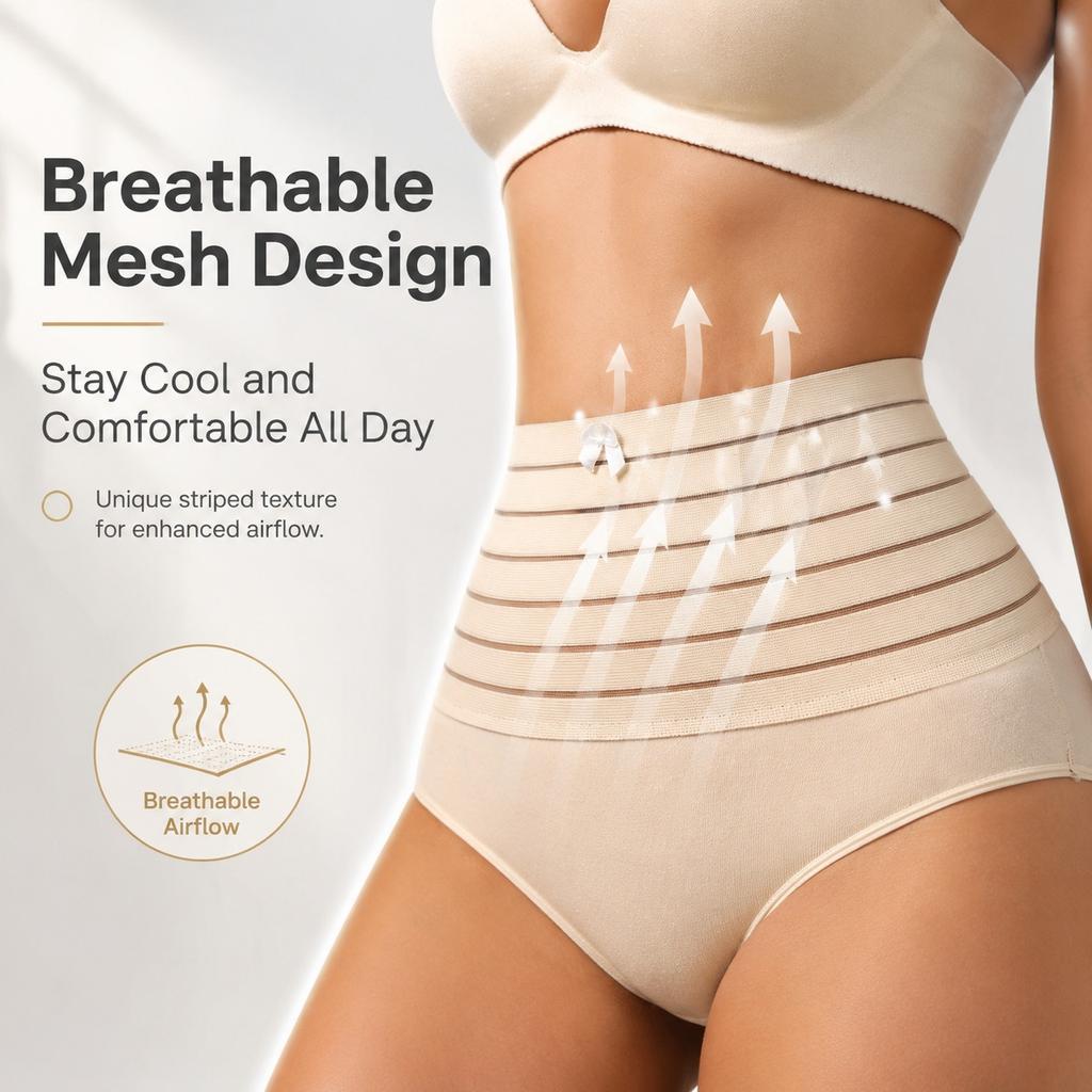 Women's Breathable High-Waist Waist Shaper Shapewear Pants for and Support