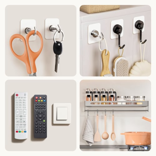 OWLKELA Steel Plates, Magnetic Auxiliary Plates, 1mm Thick Steel Sheets, Magnetic Adhesive, Metal Plates with Super Strong Tape, for Bathrooms, Kitche