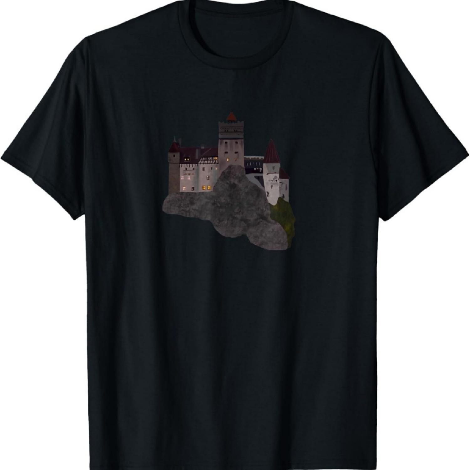 

Bran s Castle Transylvania Dracula Gothic Horror T-Shirt XXXXXL чорний