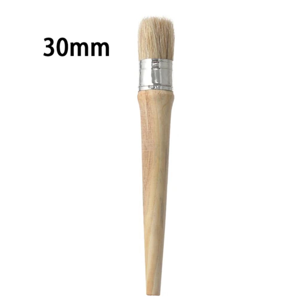 1PC Wood Handle with Natural Bristles Chalk Oil Paint Wax Brush Stencils Art Decor Paint Brush Car Cleaning Brush