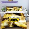 3pcs Duvet Cover Set (1*Duvet Cover + 2*Pillowcase, Without Core), AEK Athens FC Print Bedding Set, Bedroom Decor, All‑Season, Birthday Gift