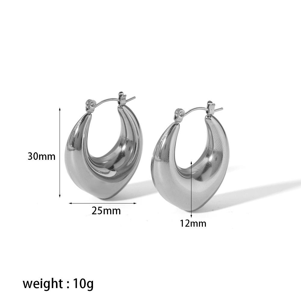 

Серьги из титановой стали, полые французские серьги из полой трубки из нержавеющей стали 18 каратного золота, не выцветают ювелирные изделия
