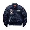 Herren Übergroße Bomberjacke Winter Freizeit Oberbekleidung Mit Stickerei Lockerer Schnitt Nylonmischung