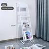 Huihuang 3-Tier White Arc Magazine & Newspaper Display Rack