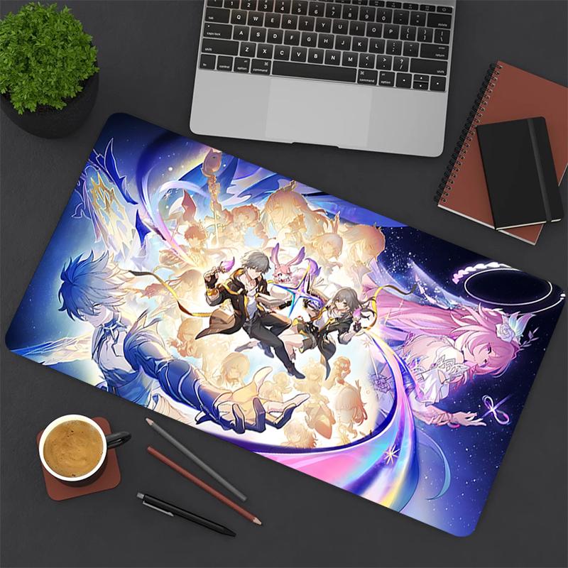 1Pc Fantasy Heroes Gaming Mouse Pad Keyboard Desk Mat Non-slip Rubber Lock Edge Waterproof Computer Mousepad for Office Home Decor S1750