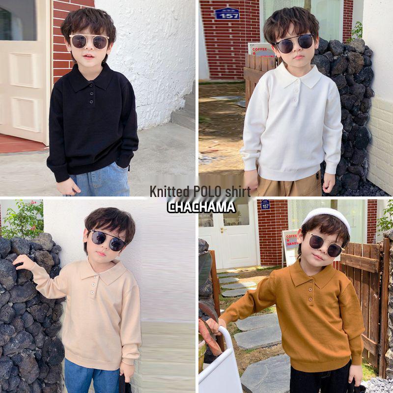 Spring & Autumn Toddler Knitwear: Versatile Small Lapel Sweater for Boys & Girls