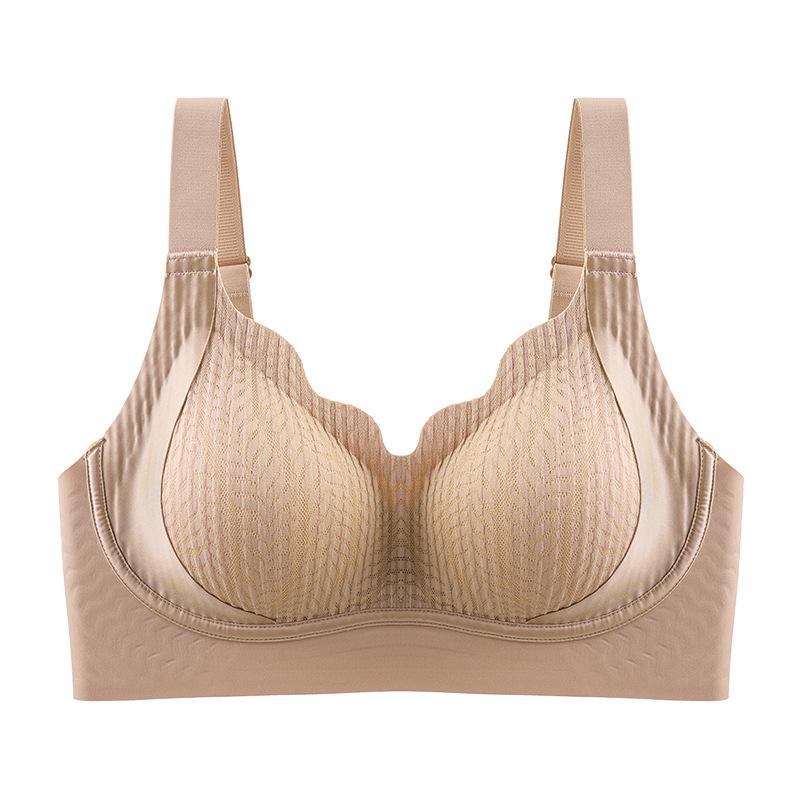 Soft Support Bra Women's Fully Fixed Seamless Bra Lift Underwear Women's Gathering Bra Lace Bra Push Up Bra