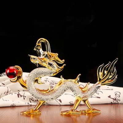 Zhaocai Kristall Sternzeichen Drache Ornament Maskottchen Home Dekoration Zubehör Büro Feng Shui Ornamente