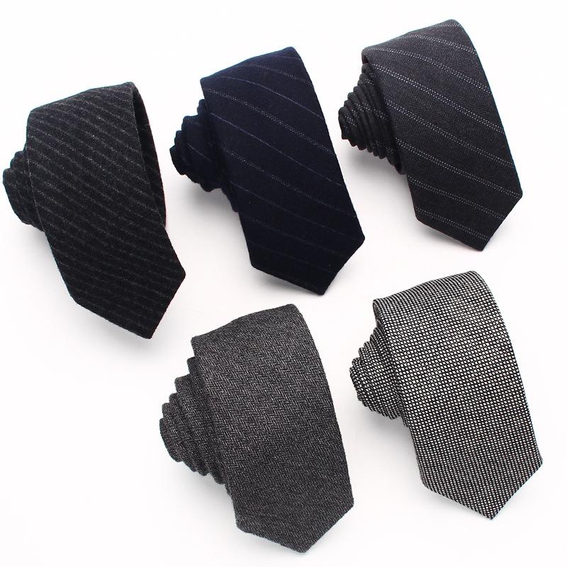 Wool Tie Men'S Striped Plaid Casual Tie Best Man Suit Shirt Accessories Tie