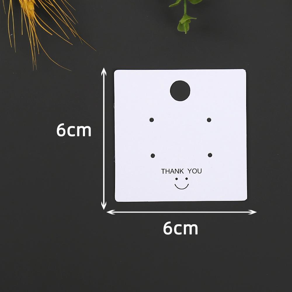 4-Hole Smile Face Earring Display Card - Simple Fashionable Jewelry Tag