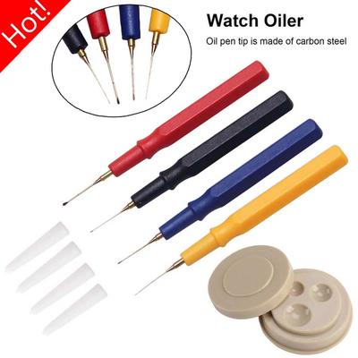 4v1 Mazací pero na hodinky Oiler Oil Pin Pen Díl hodinek Mazání Nanášení Nástroj pro opravu a údržbu Mazací aplikátor Hodinář