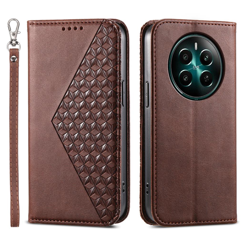 For Realme 12 4G/12+ 5G/Narzo 70 Pro 5G Wallet Case PU Leather Phone Cover Mobile Accessories
