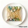 100Pcs Bamboo Skewers Per Pack, Smooth Wooden Sticks for Fruit Sushi BBQ, Multipurpose for Party Barbecue Use