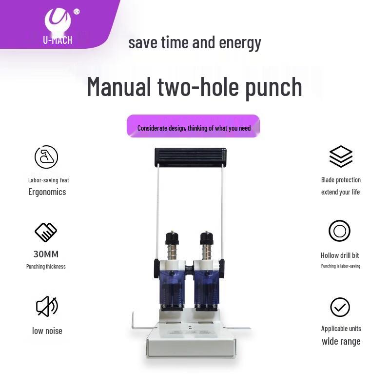 Yommas U-D32-80 Two-Hole Manual Punch