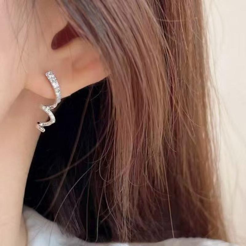 Geometric Spiral Twisted Earrings with Fashionable Personality, Star Tassel Earrings, Temperament, Two Wearing Style