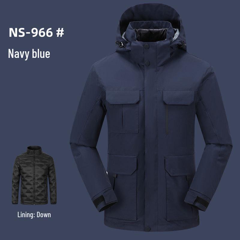 Custom Camouflage Three-in-One Jacket with Logo, Men's/Women's Fleece Workwear for Autumn/Winter, Made-to-Order with Custom Printing
