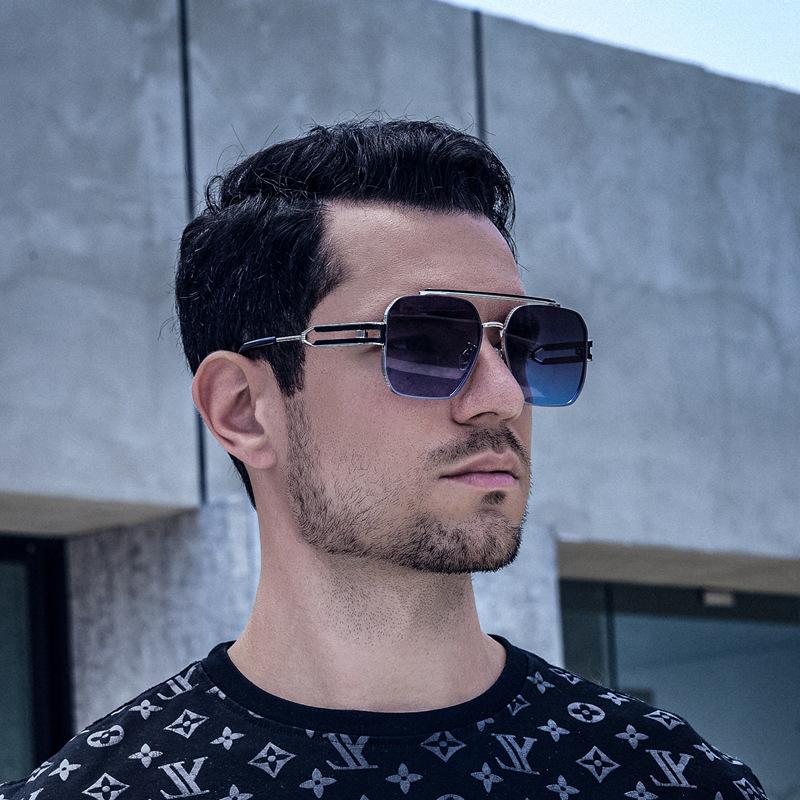 Retro Punk Style Sunglasses Men'S Frameless Trimmed Sunglasses Men'S Trendy Sunglasses