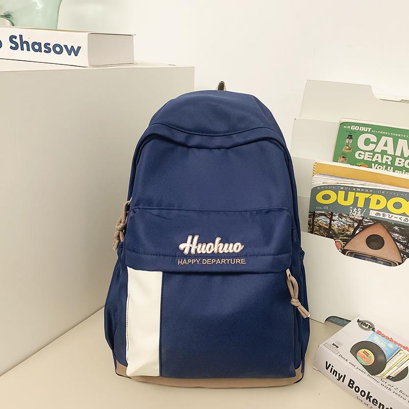 Школьный рюкзак с цветными блоками для учеников средней школы — фото 12