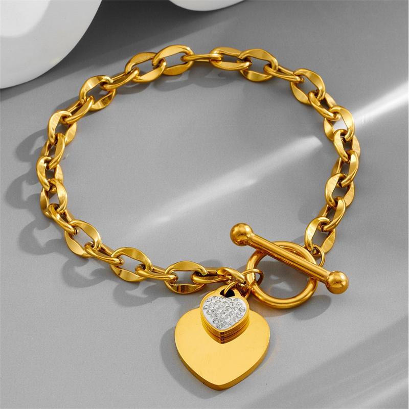 New Butterfly Roman Digital Love Micro-inlaid Zircon Titanium Steel Colorfast Luxury Ins Niche Exquisite Valentine's Day Gift
