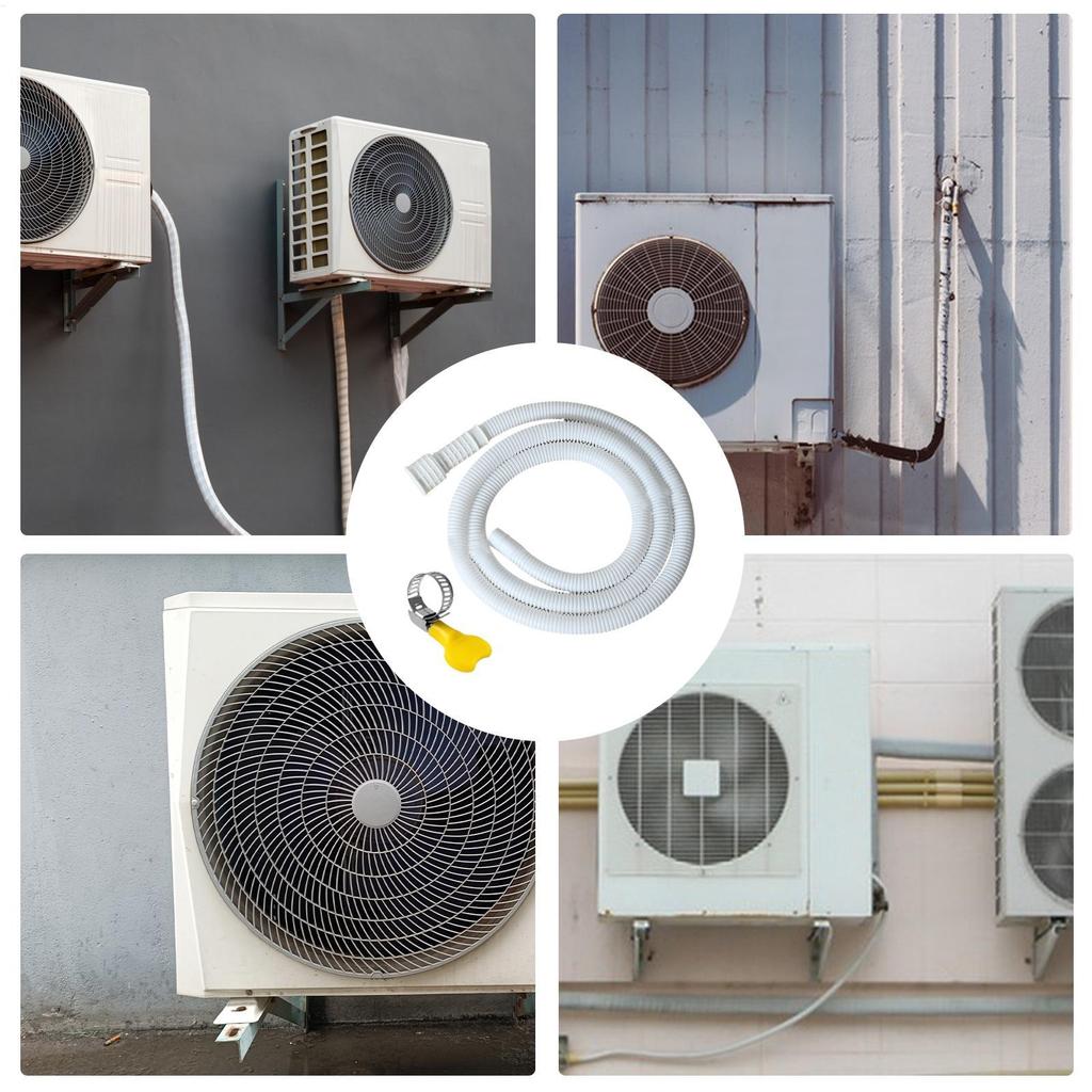 2/3/5m*2.5cm Air Conditioner Drain Hose Flexible Drain Hose With Clip Cuttable Rubber Adapter Dehumidifier Drain Hose