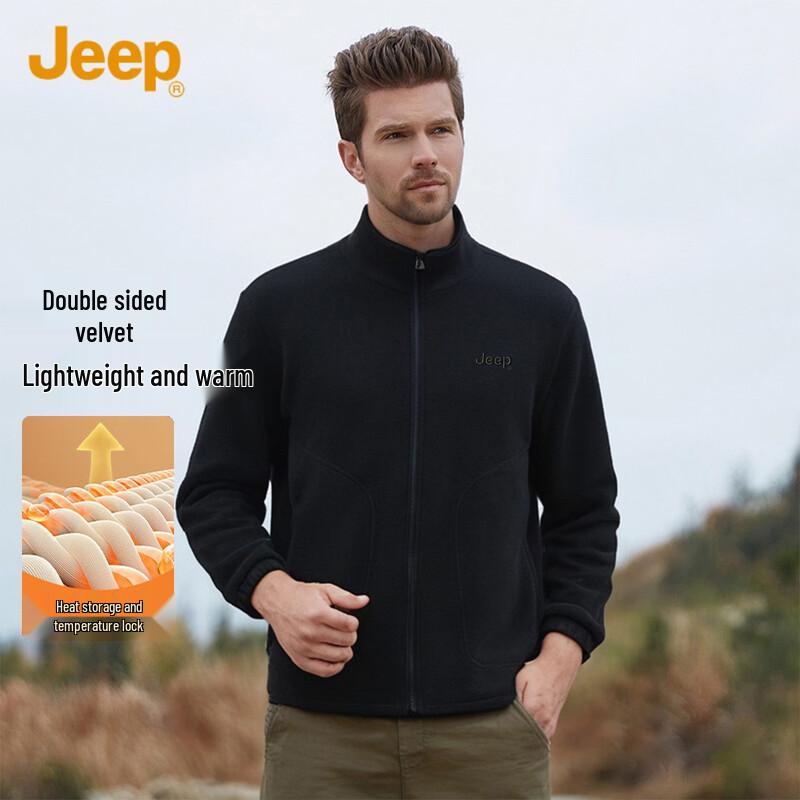 JEEP Men s Stand-Collar Fleece Lined Winter Jacket 2XL