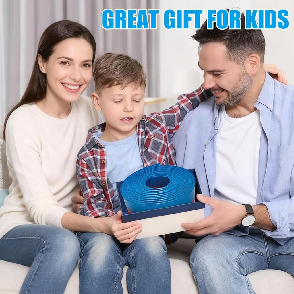 Flexibles Rennbahnspielzeug für Kinder 4,5 m mit 4 Autos & Saugnäpfen, Tragbare zweispurige Rennbahn kompatibel mit Hot Wheels & 1/64 Die-Cast-Autos,