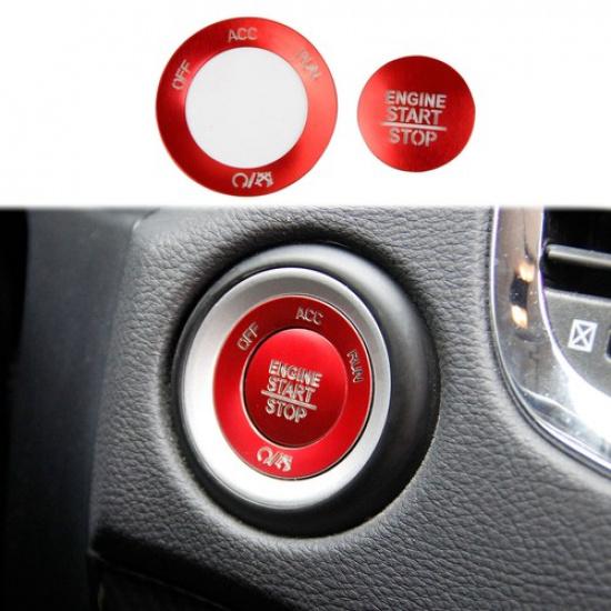 Алюминиевая накладка на кнопку Start/Stop двигателя для Dodge Durango Charger красный