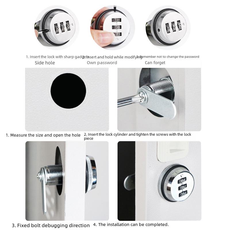 Zinc Alloy Mechanical Combination Cam Lock for File Cabinets, Electrical Boxes & Mailboxes