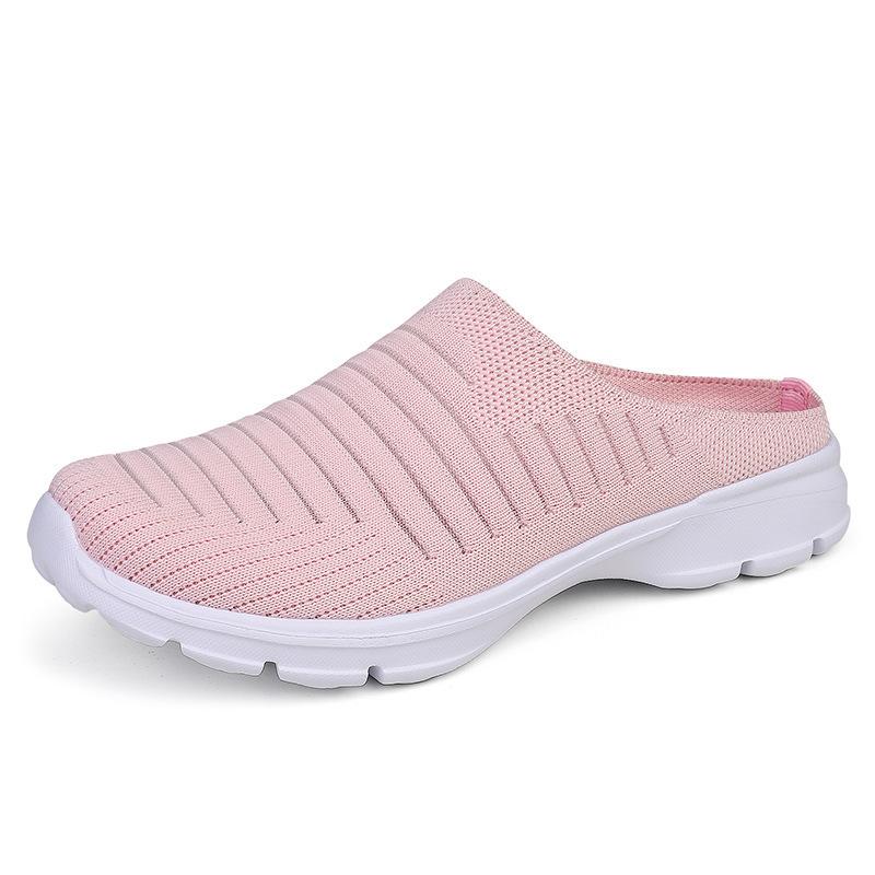 Fashion Unisex Shoes Summer Baotou Half Slippers Mesh Breathable Casual Sneakers for Men Women Light Walking Flats Couple Sport Slippers